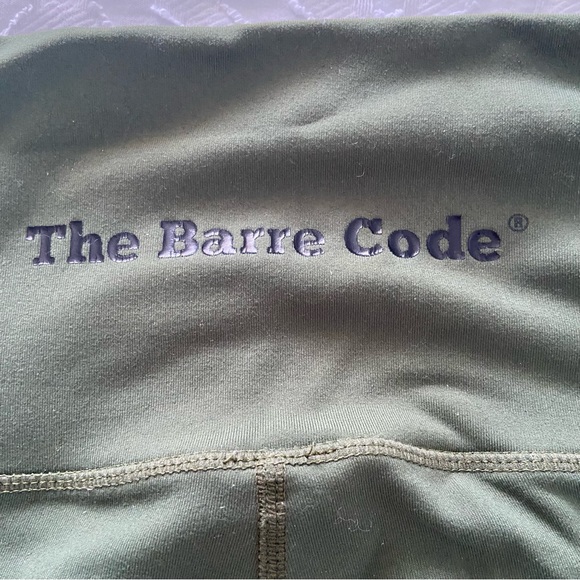The Barre Code 7/8 Leggings High Panel Mesh Army Green medium - Picture 8 of 8